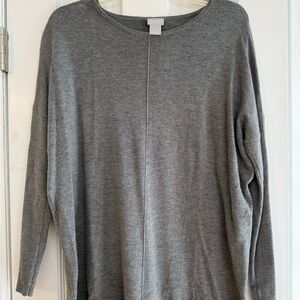 Chico's Classic Gray Crew Neck Sweater Size 1